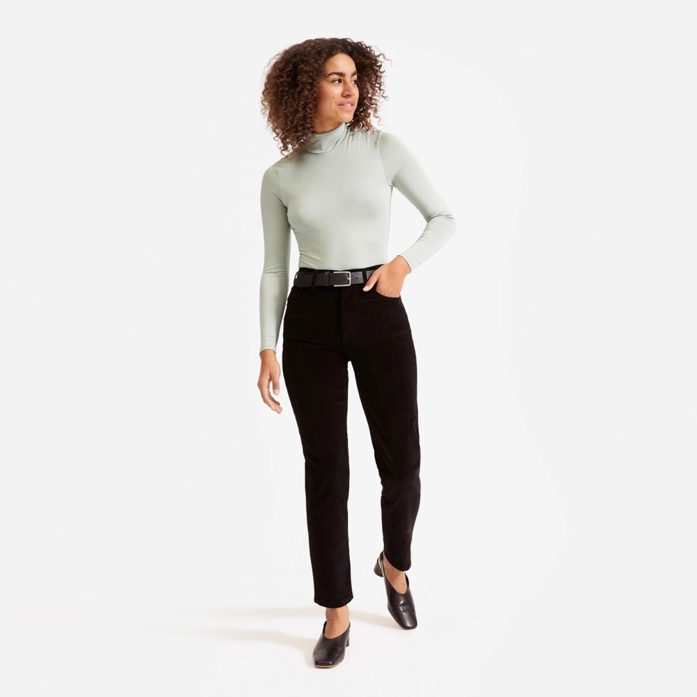 Everlane Cheeky straight Corduroy black pants